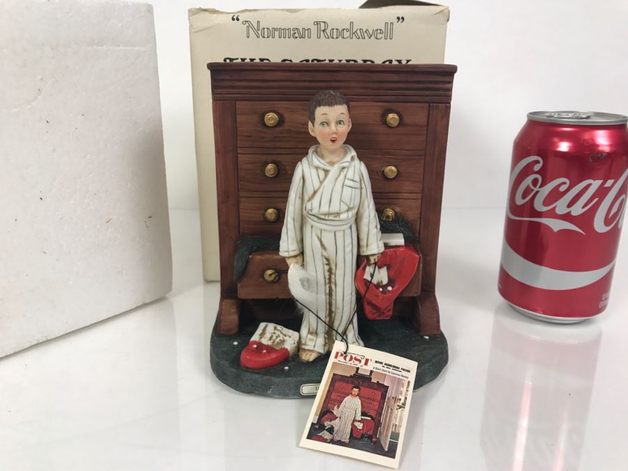 Vintage 1975 Norman Rockwell Figurine The Saturday Evening Post Dave Grossman Designs With Original Box Discovery