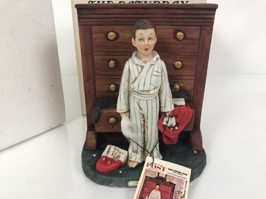 Vintage 1975 Norman Rockwell Figurine The Saturday Evening Post Dave Grossman Designs With Original Box Discovery [Photo 3]