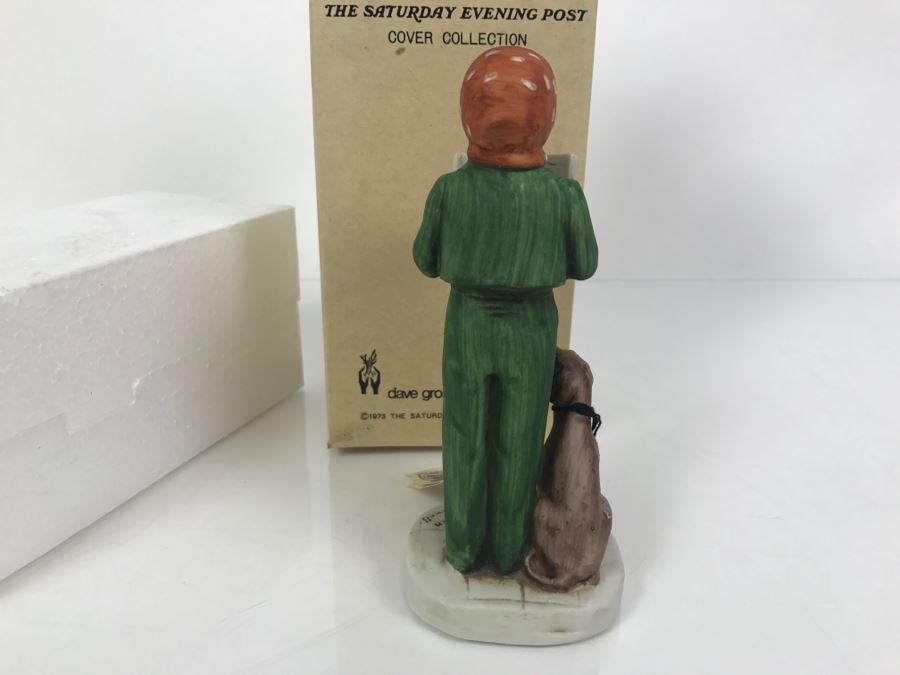 Vintage 1974 Norman Rockwell Figurine The Saturday Evening Post Dave Grossman Designs With Original Box Carroler [Photo 6]