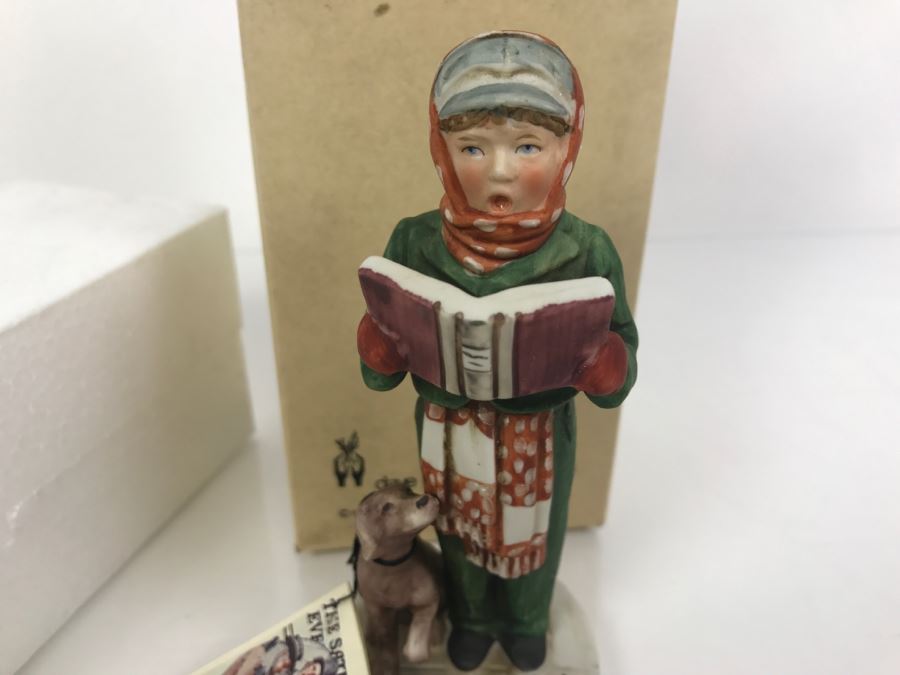 Vintage 1974 Norman Rockwell Figurine The Saturday Evening Post Dave Grossman Designs With Original Box Carroler [Photo 5]