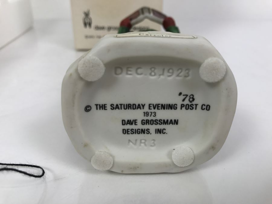 Vintage 1978 Norman Rockwell Figurine The Saturday Evening Post Dave Grossman Designs With Original Box Carroler [Photo 8]