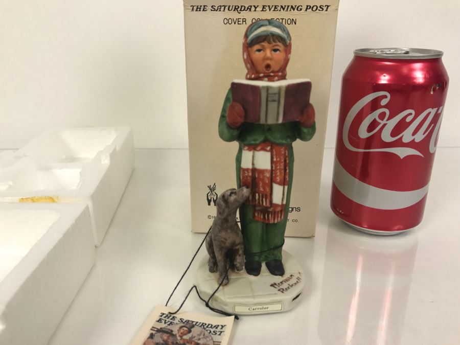 Vintage 1978 Norman Rockwell Figurine The Saturday Evening Post Dave Grossman Designs With Original Box Carroler [Photo 3]