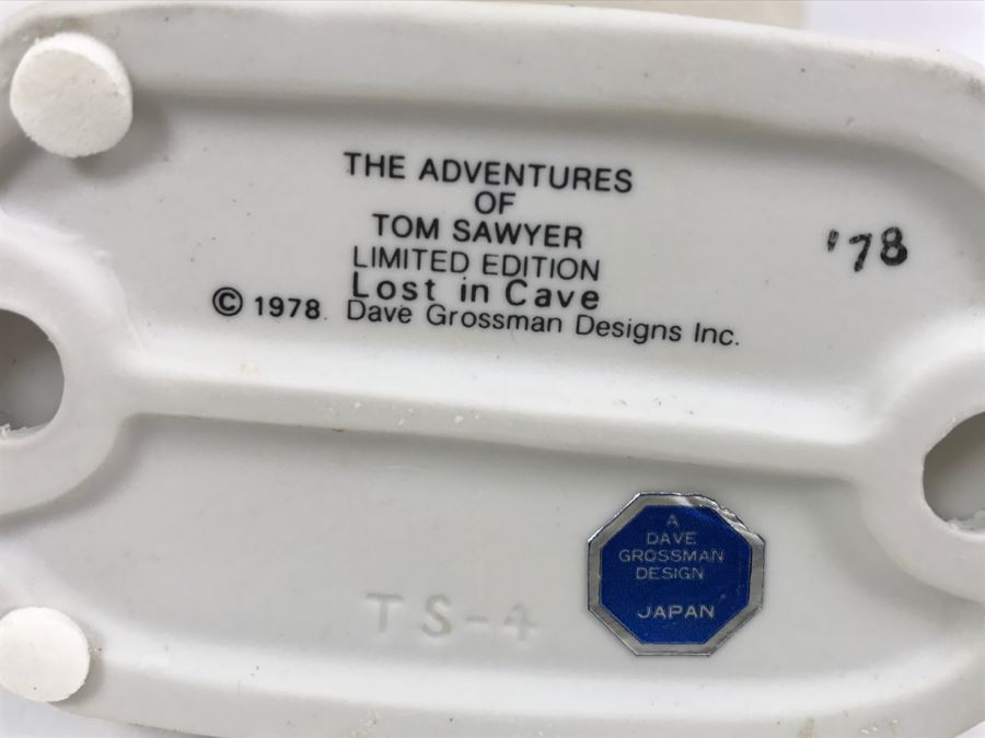 Vintage 1978 Norman Rockwell Figurine Dave Grossman Designs With Original Box The Adventures Of Tom Sawyer Limited Edition Lost In Cave [Photo 8]