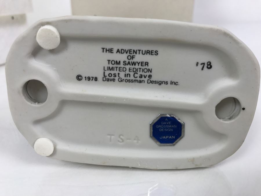 Vintage 1978 Norman Rockwell Figurine Dave Grossman Designs With Original Box The Adventures Of Tom Sawyer Limited Edition Lost In Cave [Photo 7]