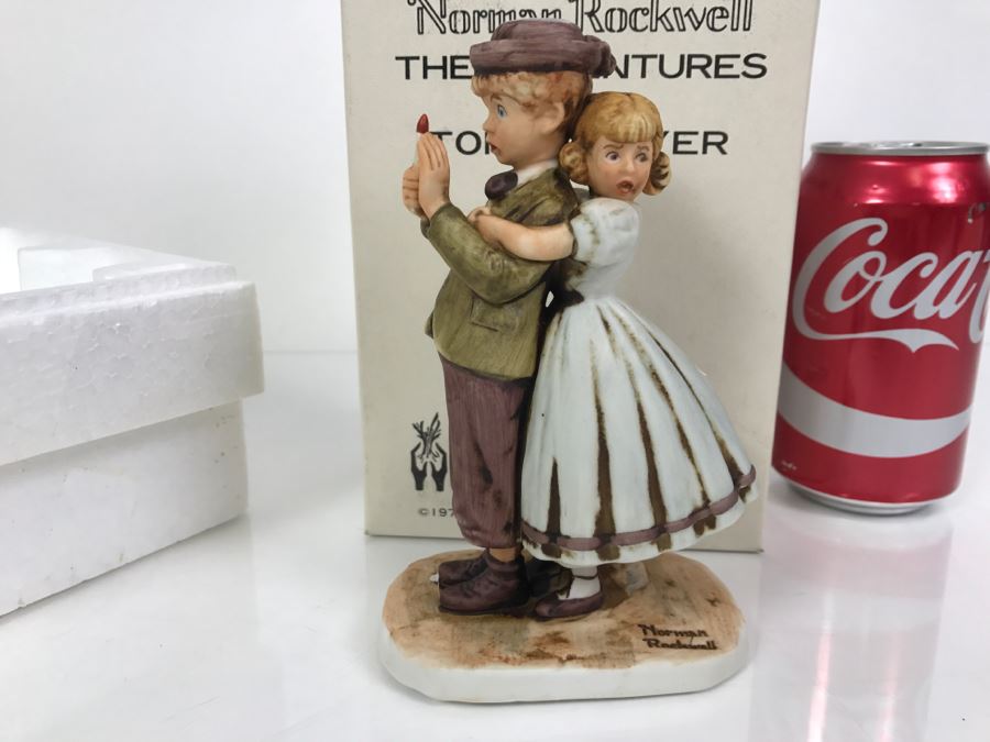 Vintage 1978 Norman Rockwell Figurine Dave Grossman Designs With Original Box The Adventures Of Tom Sawyer Limited Edition Lost In Cave
