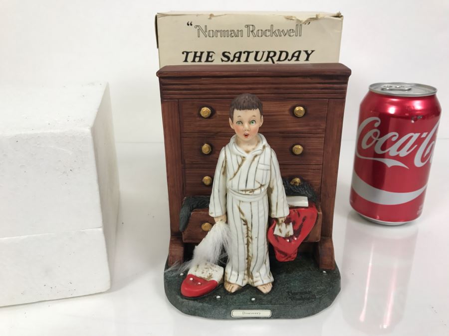 Vintage 1975 Norman Rockwell Figurine The Saturday Evening Post Dave Grossman Designs With Original Box Discovery [Photo 1]