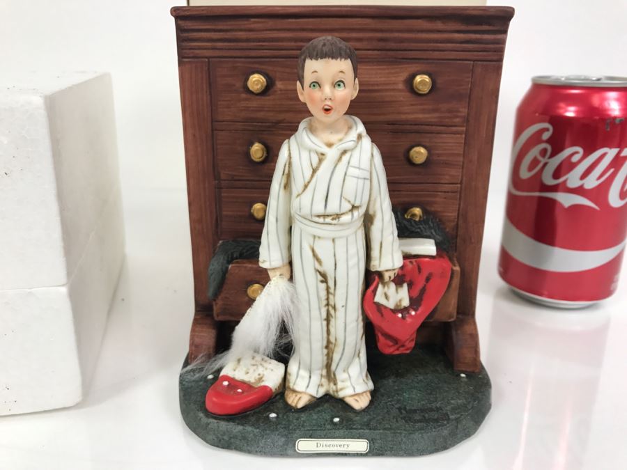 Vintage 1975 Norman Rockwell Figurine The Saturday Evening Post Dave Grossman Designs With Original Box Discovery [Photo 3]