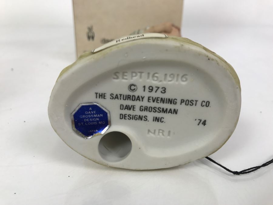 Vintage 1974 Norman Rockwell Figurine The Saturday Evening Post Dave Grossman Designs With Original Box Redhead [Photo 7]