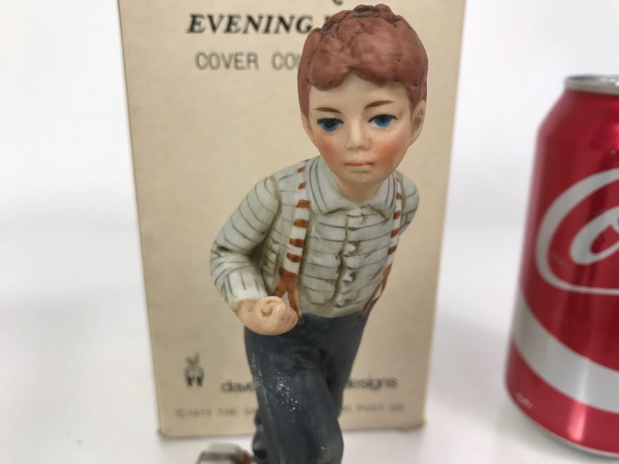 Vintage 1974 Norman Rockwell Figurine The Saturday Evening Post Dave Grossman Designs With Original Box Redhead [Photo 4]