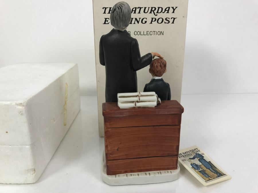 Vintage 1974 Norman Rockwell Figurine The Saturday Evening Post Dave Grossman Designs With Original Box Schoolmaster [Photo 8]