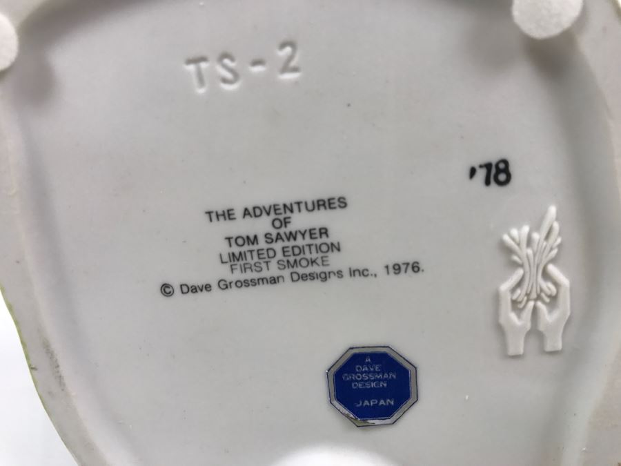Vintage 1978 Norman Rockwell Figurine Dave Grossman Designs With Original Box The Adventures Of Tom Sawyer Limited Edition First Smoke [Photo 12]