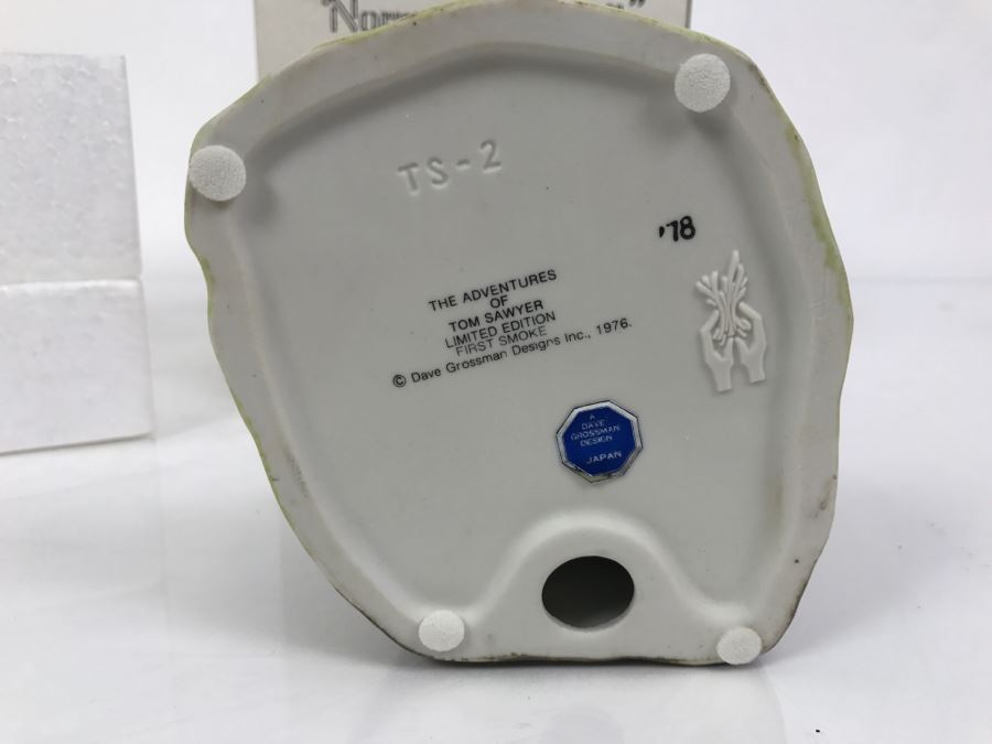 Vintage 1978 Norman Rockwell Figurine Dave Grossman Designs With Original Box The Adventures Of Tom Sawyer Limited Edition First Smoke [Photo 11]