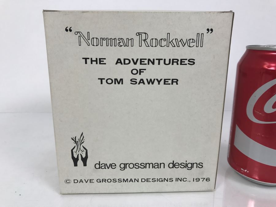 Vintage 1978 Norman Rockwell Figurine Dave Grossman Designs With Original Box The Adventures Of Tom Sawyer Limited Edition First Smoke [Photo 2]