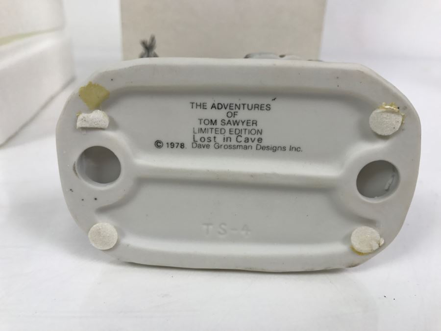 Vintage 1978 Norman Rockwell Figurine Dave Grossman Designs With Original Box The Adventures Of Tom Sawyer Limited Edition Lost In Cave [Photo 11]