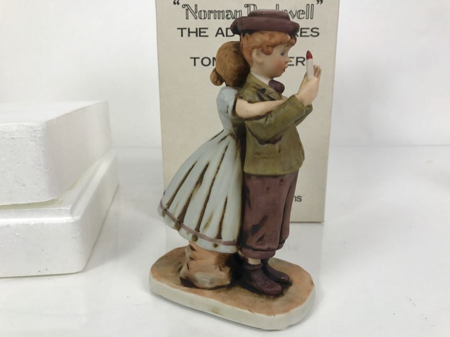 Vintage 1978 Norman Rockwell Figurine Dave Grossman Designs With Original Box The Adventures Of Tom Sawyer Limited Edition Lost In Cave [Photo 7]