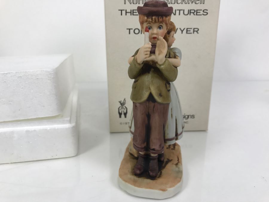 Vintage 1978 Norman Rockwell Figurine Dave Grossman Designs With Original Box The Adventures Of Tom Sawyer Limited Edition Lost In Cave [Photo 6]