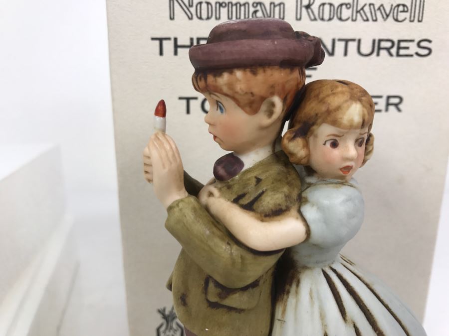Vintage 1978 Norman Rockwell Figurine Dave Grossman Designs With Original Box The Adventures Of Tom Sawyer Limited Edition Lost In Cave [Photo 5]