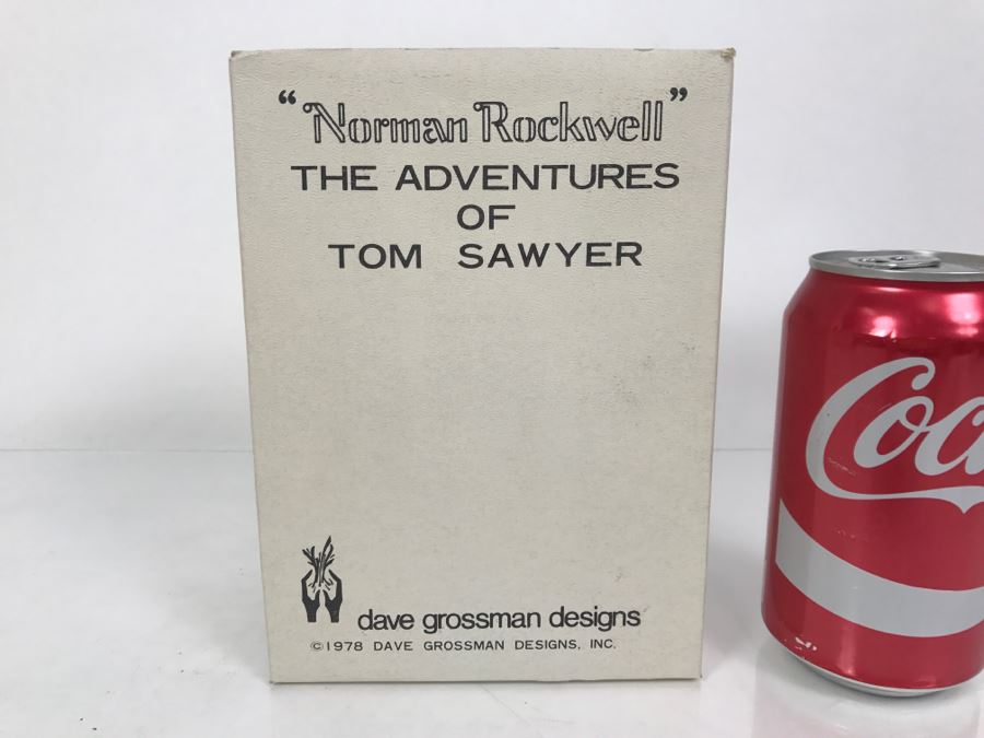Vintage 1978 Norman Rockwell Figurine Dave Grossman Designs With Original Box The Adventures Of Tom Sawyer Limited Edition Lost In Cave [Photo 2]