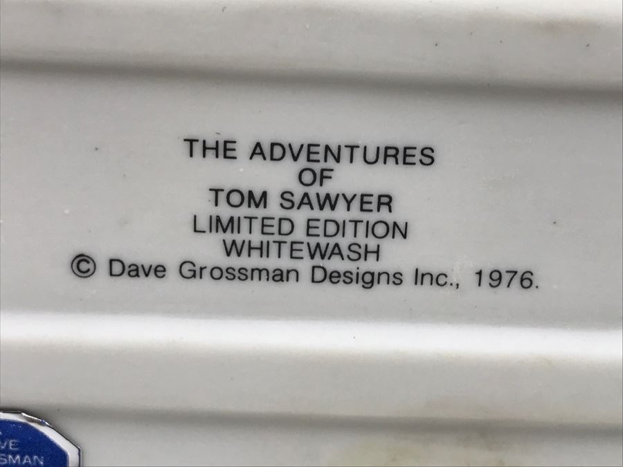 Vintage 1976 Norman Rockwell Figurine Dave Grossman Designs With Original Box The Adventures Of Tom Sawyer Limited Edition Whitewash [Photo 11]