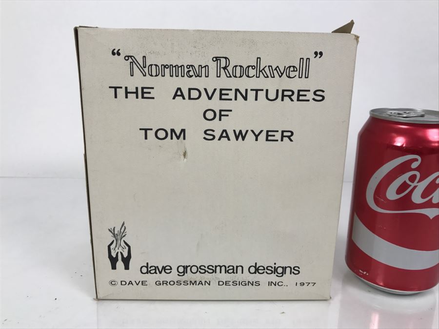 Vintage 1978 Norman Rockwell Figurine Dave Grossman Designs With Original Box The Adventures Of Tom Sawyer Limited Edition Take Your Medicine [Photo 2]