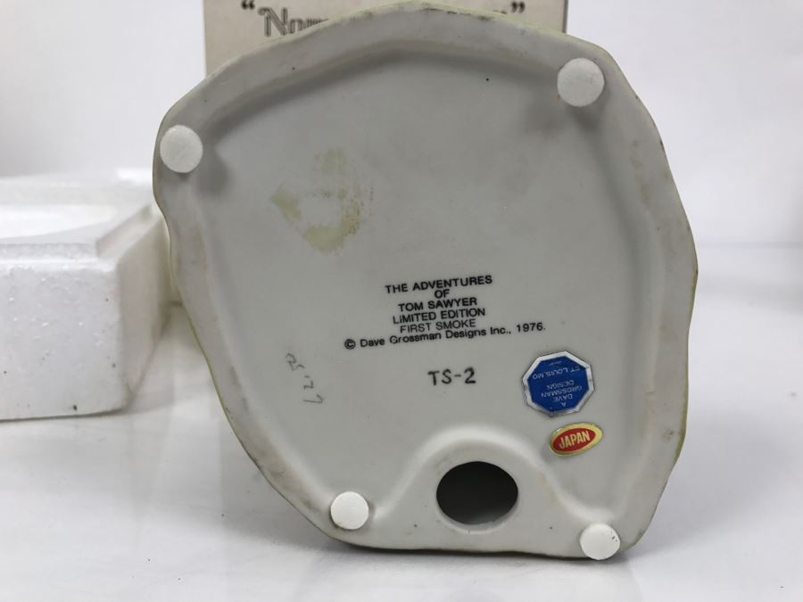 Vintage 1976 Norman Rockwell Figurine Dave Grossman Designs With Original Box The Adventures Of Tom Sawyer Limited Edition First Smoke [Photo 11]