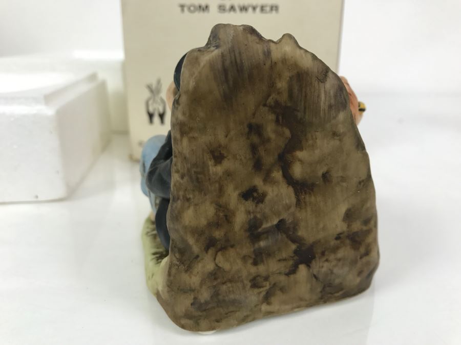 Vintage 1976 Norman Rockwell Figurine Dave Grossman Designs With Original Box The Adventures Of Tom Sawyer Limited Edition First Smoke [Photo 8]