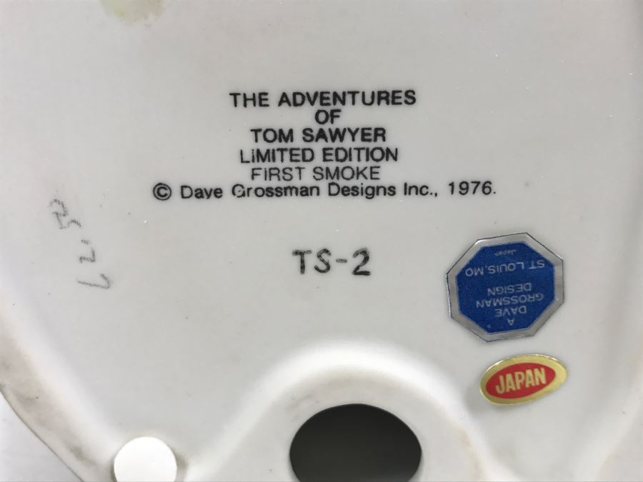 Vintage 1976 Norman Rockwell Figurine Dave Grossman Designs With Original Box The Adventures Of Tom Sawyer Limited Edition First Smoke [Photo 12]