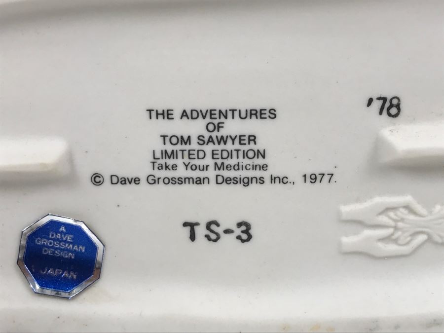 Vintage 1978 Norman Rockwell Figurine Dave Grossman Designs With Original Box The Adventures Of Tom Sawyer Limited Edition Take Your Medicine [Photo 12]