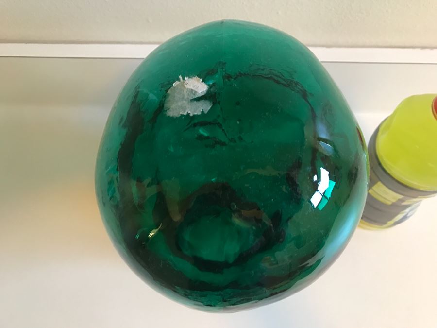 JUST ADDED - Vintage Green Glass Mannequin Head Hat Display [Photo 6]