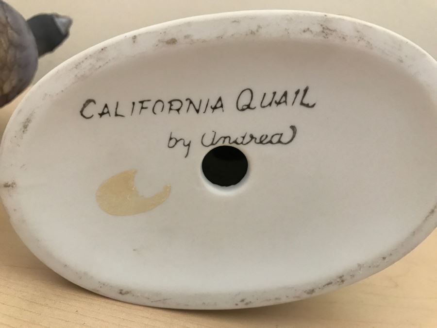 JUST ADDED - Pair Of California Quail Figurine Birds By Andrea [Photo 6]
