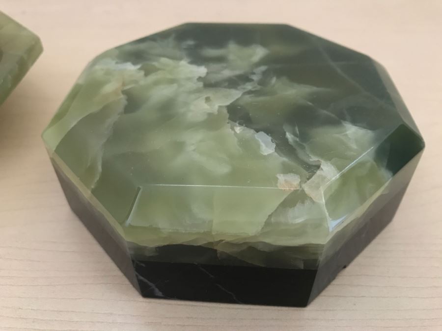 JUST ADDED - Green Stone Covered Trinket Box [Photo 7]