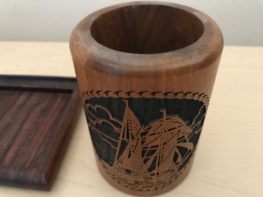 JUST ADDED - Wooden Desk Organizer Items [Photo 3]