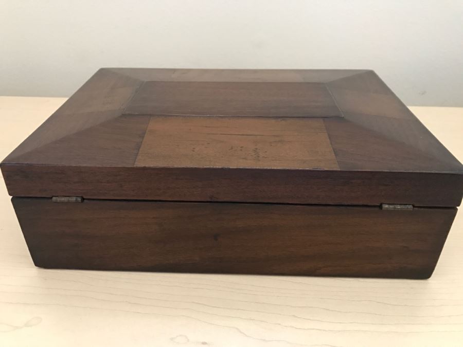 JUST ADDED Vintage Wooden Box With Lock Missing Skeleton Key