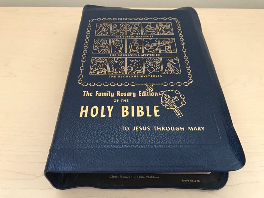 JUST ADDED - Large Holy Bible The Family Rosary Edition [Photo 1]