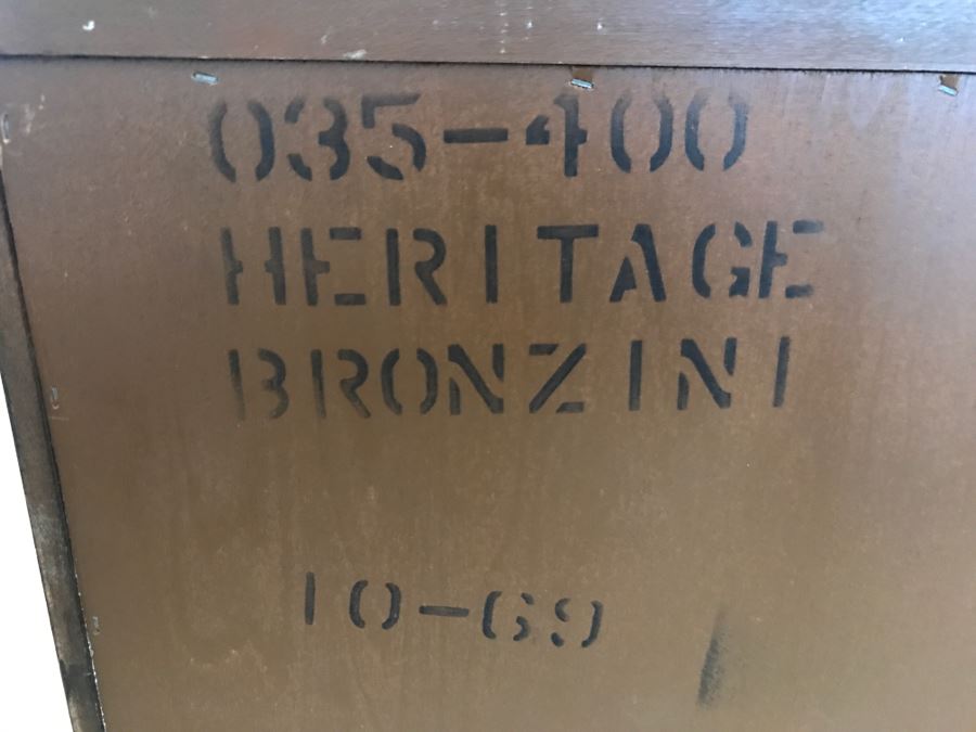 JUST ADDED - Mid-Century Wooden 4-Shelf Bookcase By Heritage Bronzini [Photo 6]