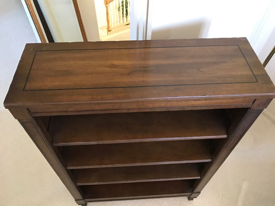 JUST ADDED - Mid-Century Wooden 4-Shelf Bookcase By Heritage Bronzini [Photo 4]