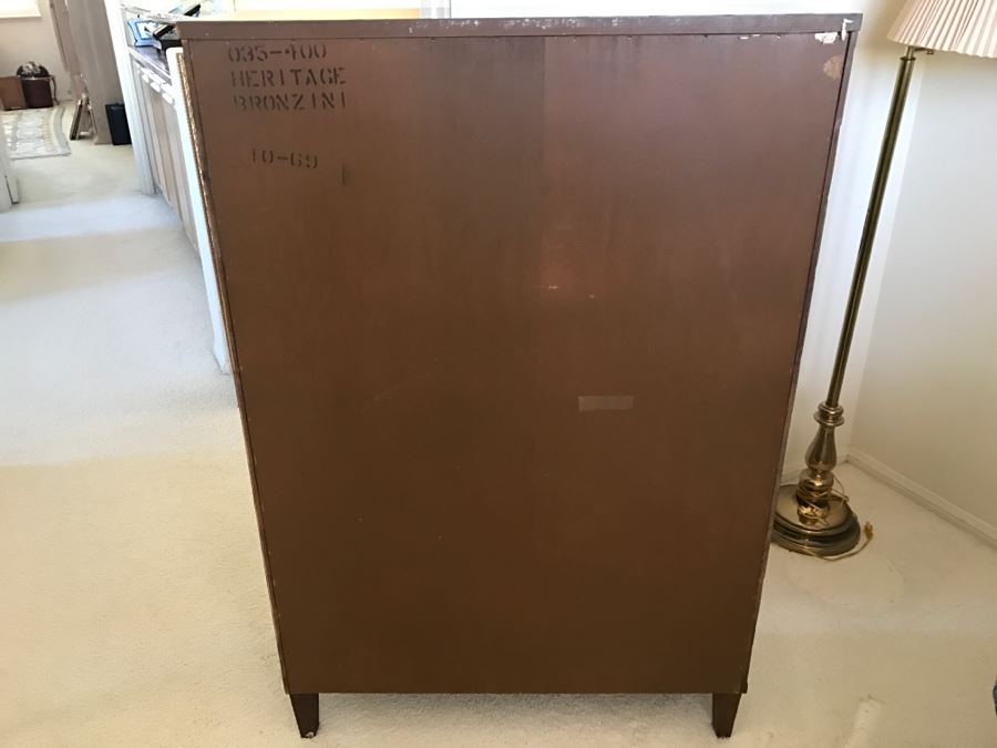 JUST ADDED - Mid-Century Wooden 4-Shelf Bookcase By Heritage Bronzini [Photo 5]