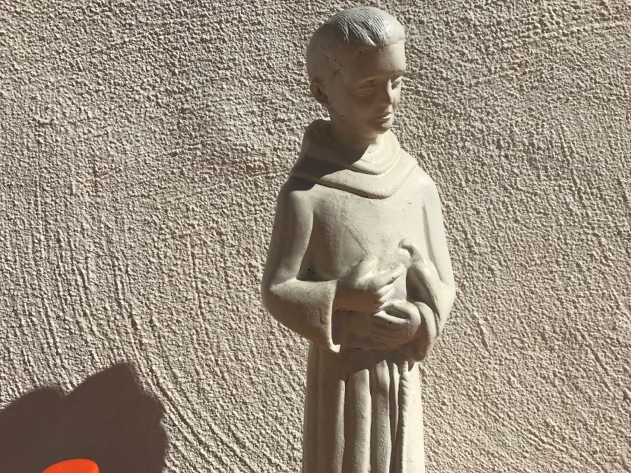 JUST ADDED - St Francis Of Assisi Statue Painted White [Photo 3]