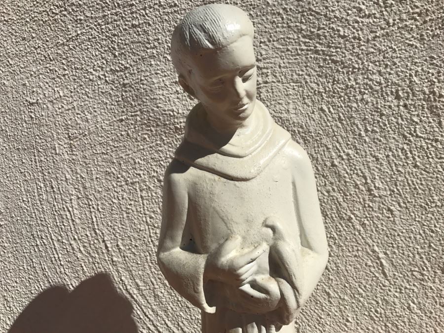 JUST ADDED - St Francis Of Assisi Statue Painted White [Photo 6]