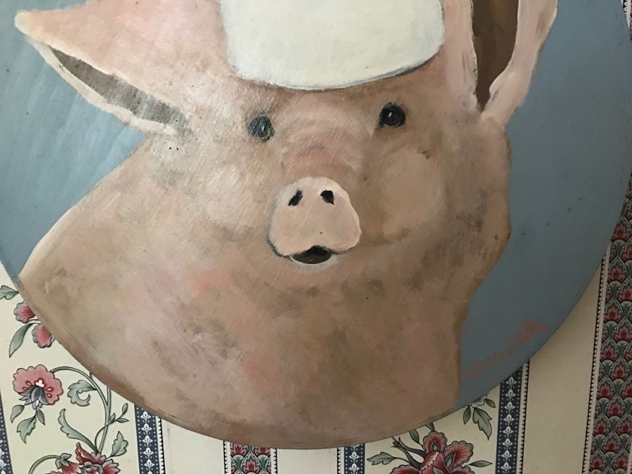 JUST ADDED - Original Hand Painted Chef Pig Artwork By Susan Smith [Photo 4]