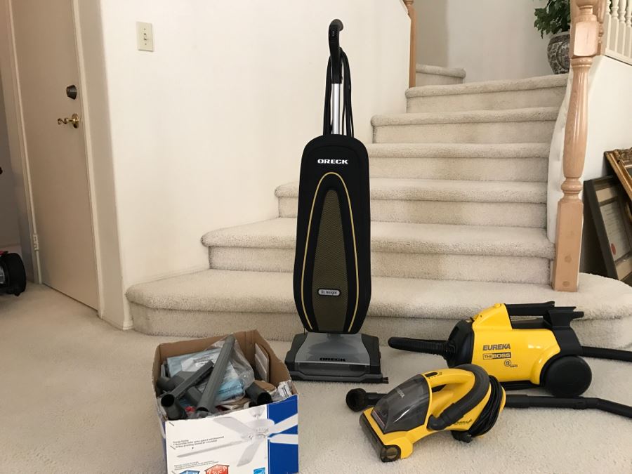 JUST ADDED - ORECK XL Insight, Eureka Stair And Car Vac, Eureka The Boss Vacuum Cleaner And Box Of Accessories [Photo 2]