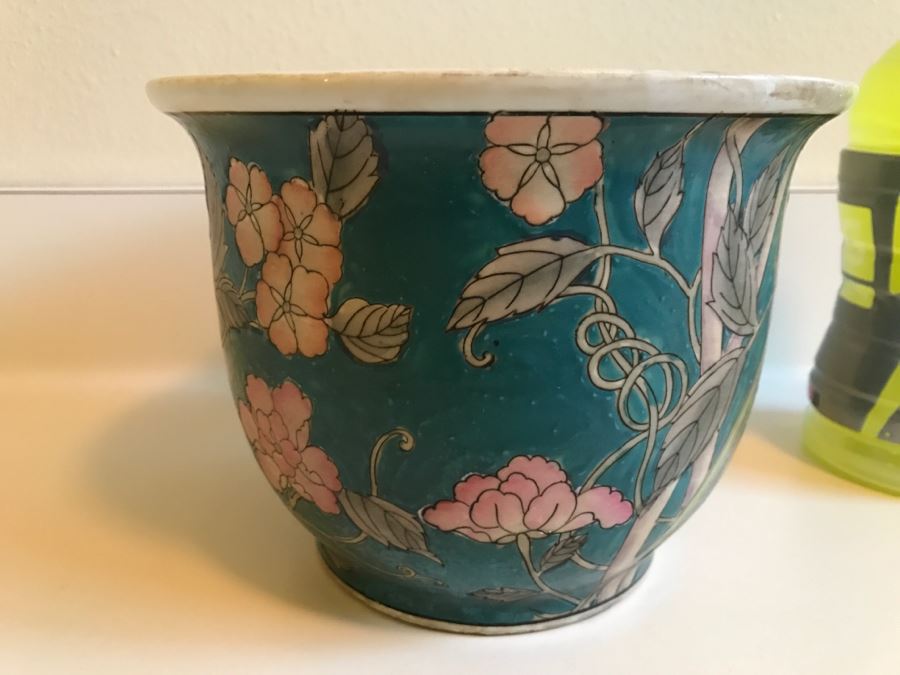 JUST ADDED - Signed Asian Flower Pot [Photo 6]