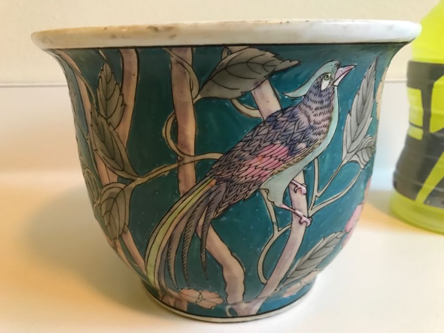 JUST ADDED - Signed Asian Flower Pot [Photo 7]