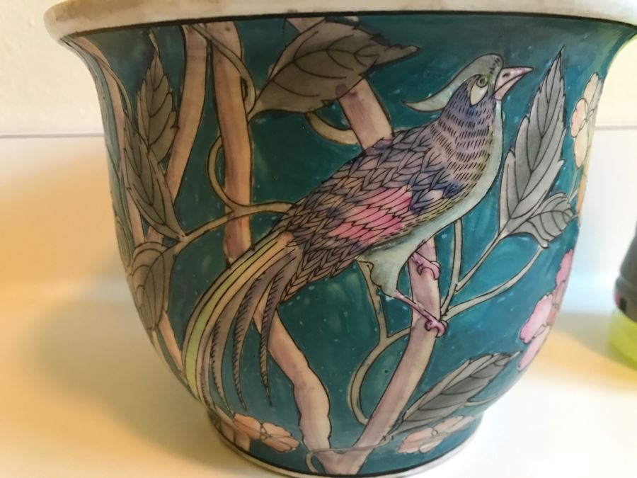 JUST ADDED - Signed Asian Flower Pot [Photo 4]