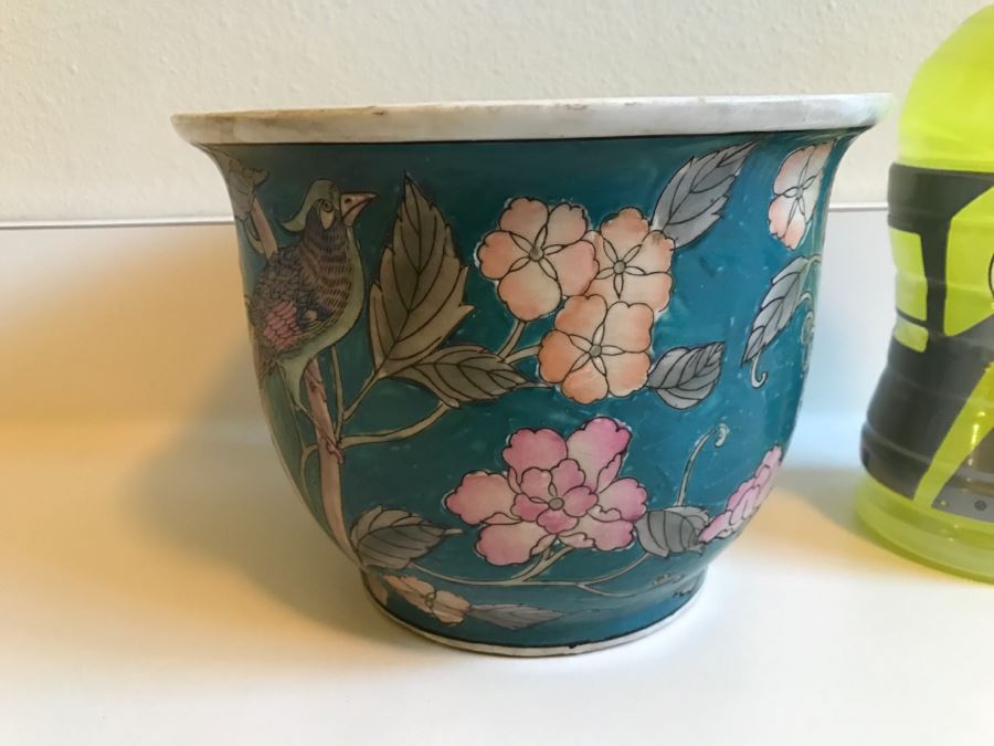 JUST ADDED - Signed Asian Flower Pot [Photo 3]