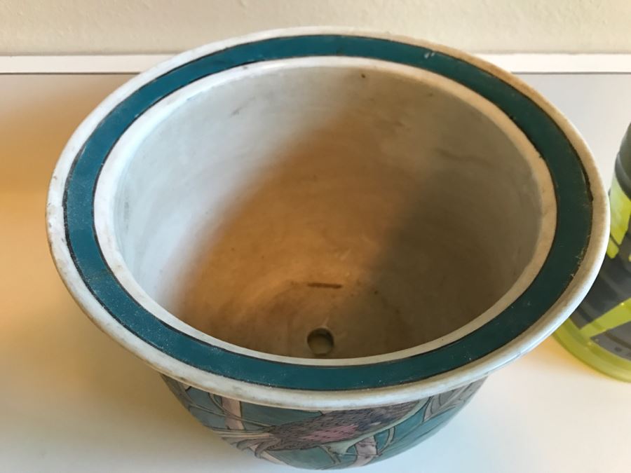 JUST ADDED - Signed Asian Flower Pot [Photo 5]