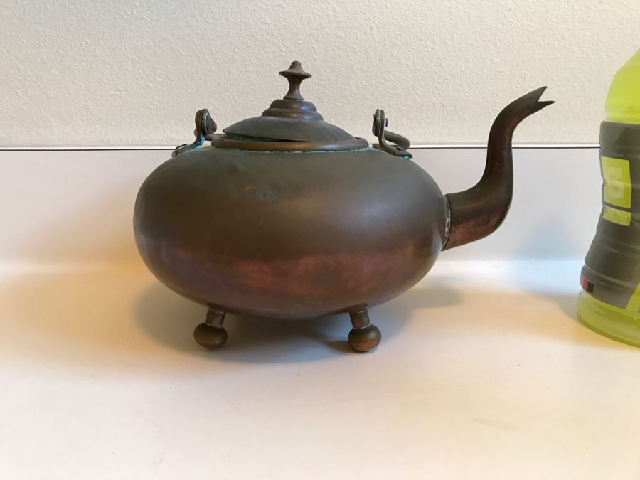 JUST ADDED Vintage Copper Teapot   23457 Km66 