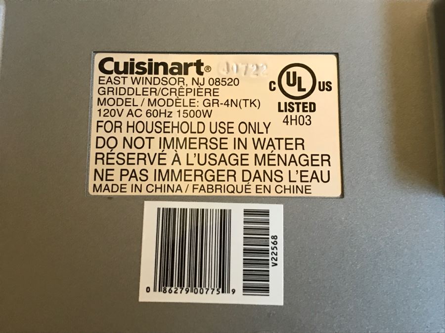 JUST ADDED - Griddler By Cuisinart Model GR-4N(TK) [Photo 8]