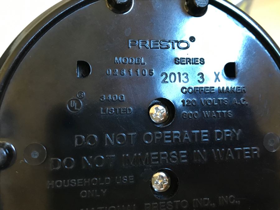 JUST ADDED - PRESTO Coffee Maker [Photo 5]