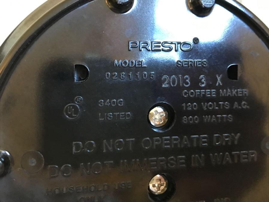 JUST ADDED - PRESTO Coffee Maker [Photo 6]